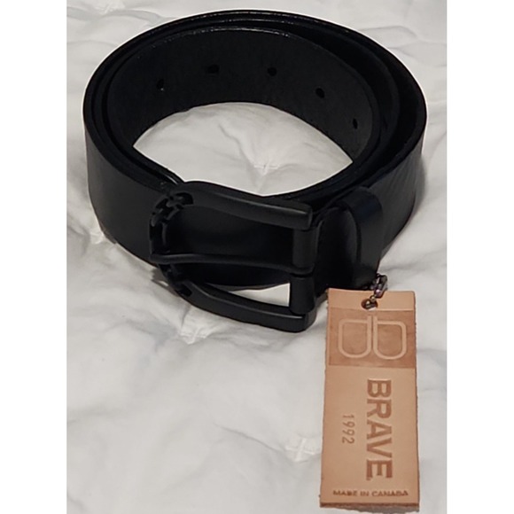 Brave 1992 Accessories - Brave 1992 Leather Belt Black Hardware Size 34 New With Tag